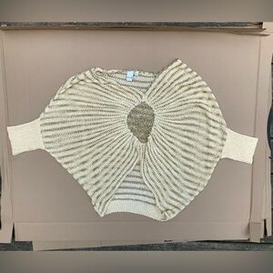 AVANT GUARDE, Peek-a-Boo, CROCHET KNIT & METAL link top.